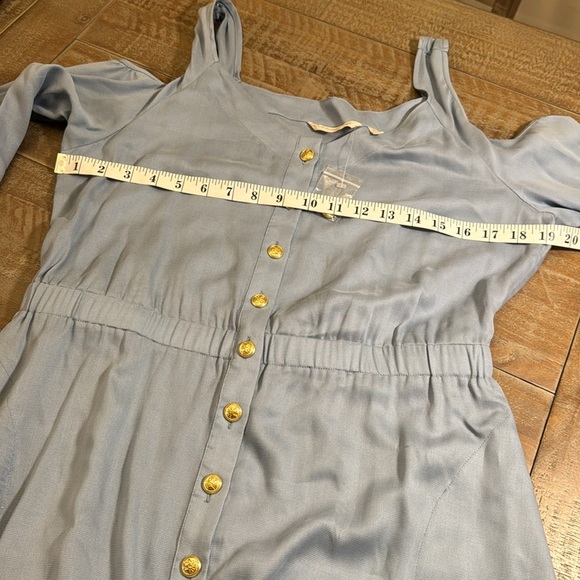 SOFT SURROUNDINGS "Bridgette" Cold Shoulder Tencel Dress - Size Medium - Picture 4 of 13